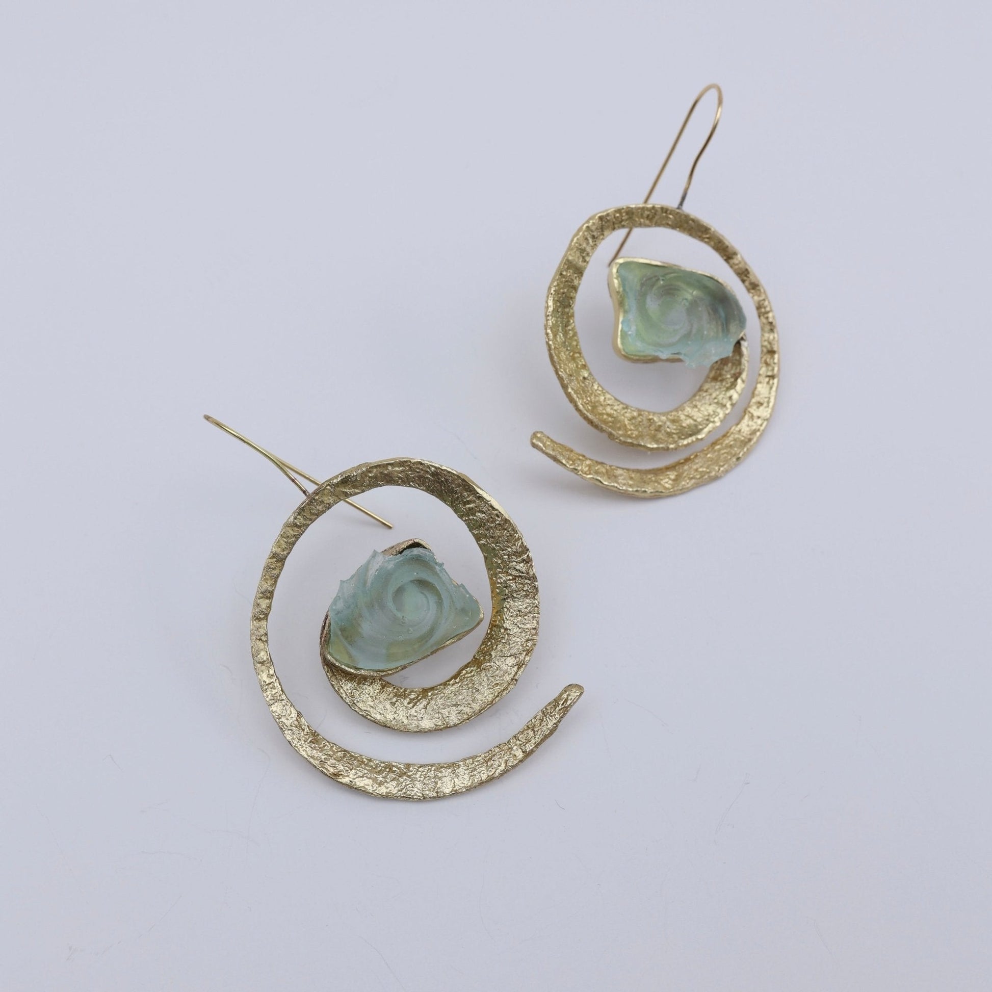 Aqua Resin Earrings | Contemporary Designer Jewellery