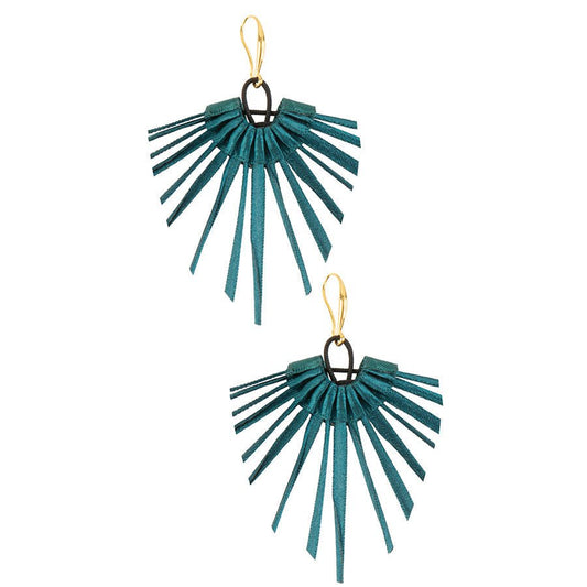 Dark Green Kite Earrings | Contemporary Designer Jewellery