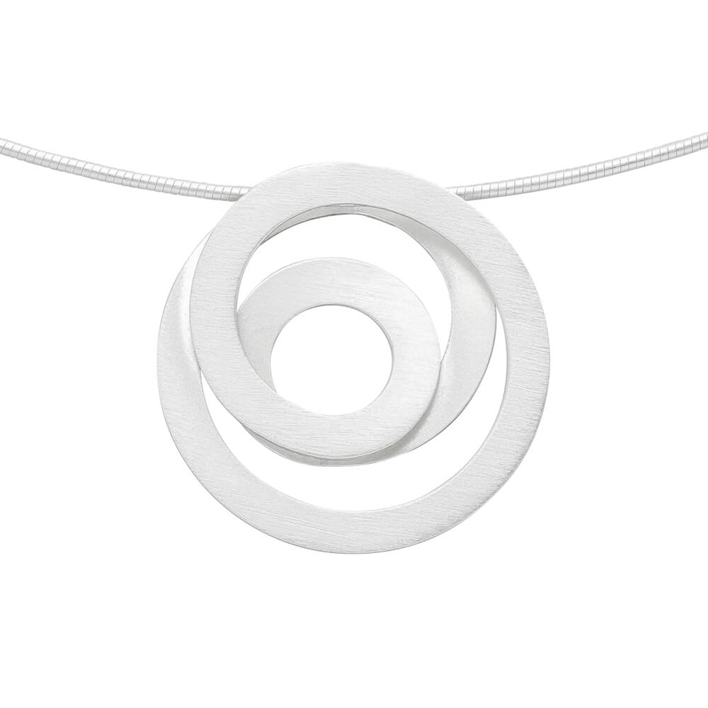 Flat Spiral Pendant | Contemporary Designer Jewellery