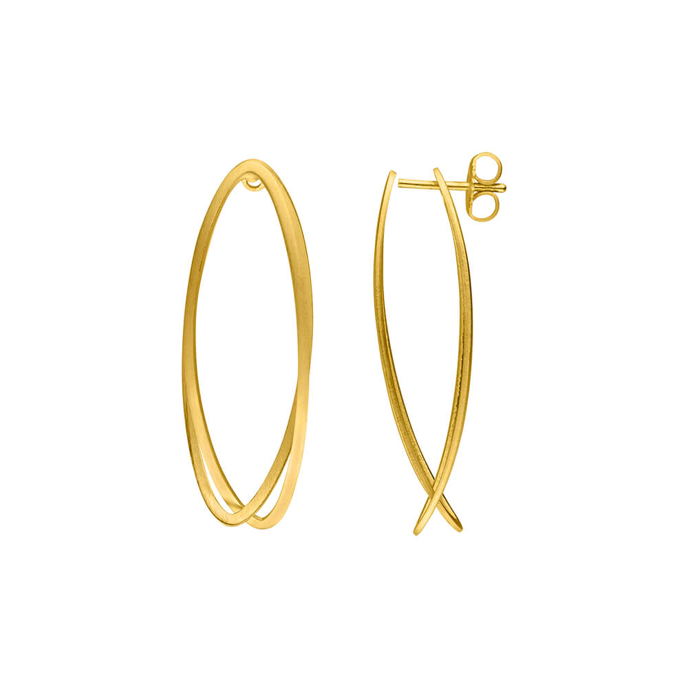 Gold Bifold Earrings | Contemporary Designer Jewellery