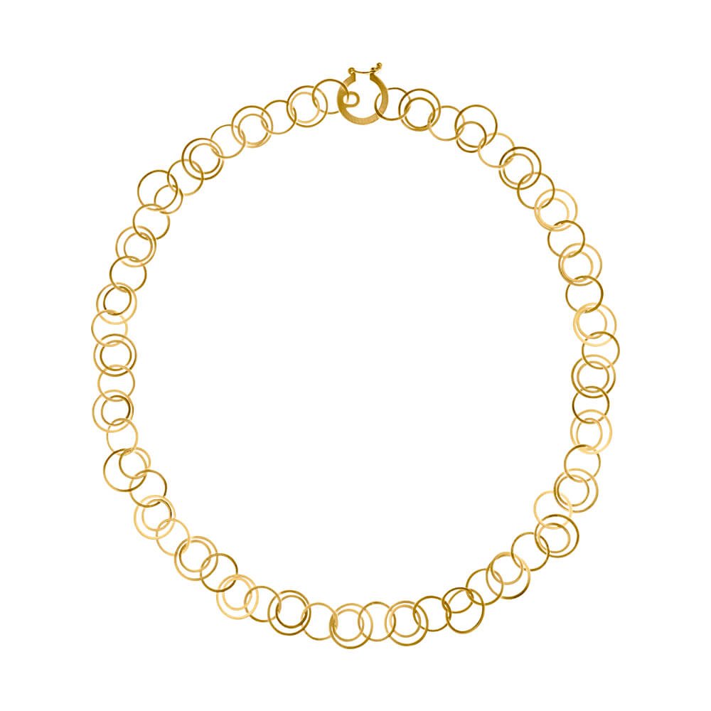 Gold Circle Link Necklace | Contemporary Designer Jewellery