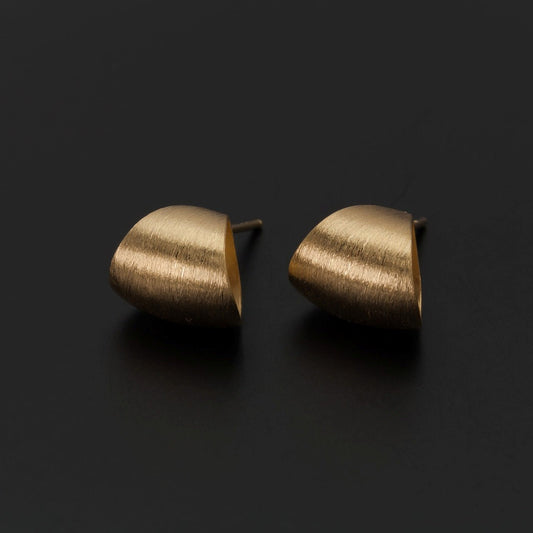 Gold Curl Studs | Contemporary Designer Jewellery