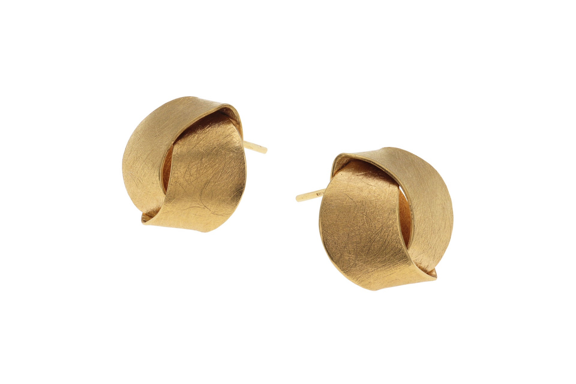 Gold Fold Studs | Contemporary Designer Jewellery