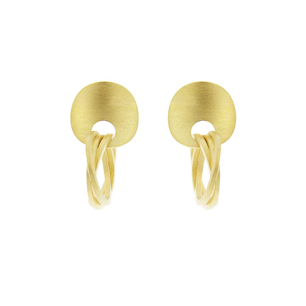 Gold Loop Studs | Contemporary Designer Jewellery