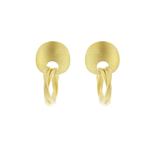 Gold Loop Studs | Contemporary Designer Jewellery