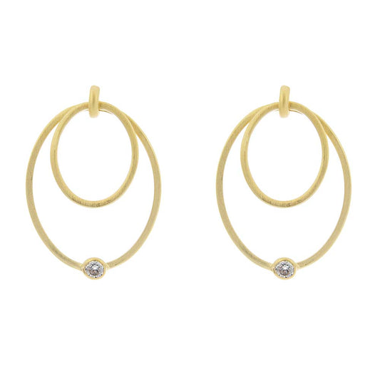 Gold Satin Earrings | Contemporary Designer Jewellery