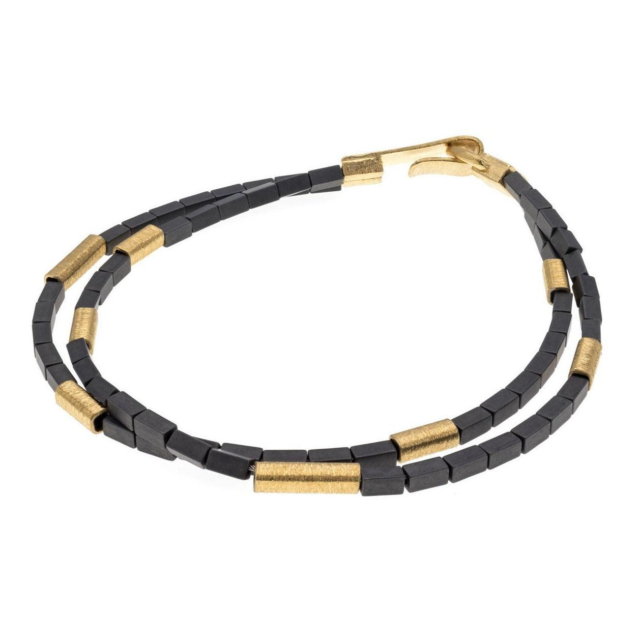 Hematite & Gold Bracelet | Contemporary Designer Jewellery