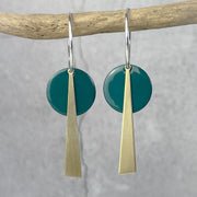 Jade Green Geometric Earrings | Contemporary Designer Jewellery