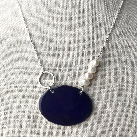 Mediterranean Blue Oval Necklace | Contemporary Designer Jewellery