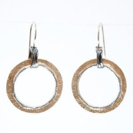 Mixed Metal Hoop Earrings | Contemporary Designer Jewellery