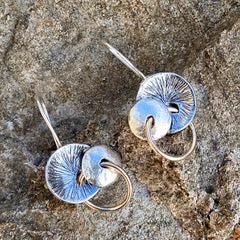 Mixed Metals Disc Earrings | Contemporary Designer Jewellery