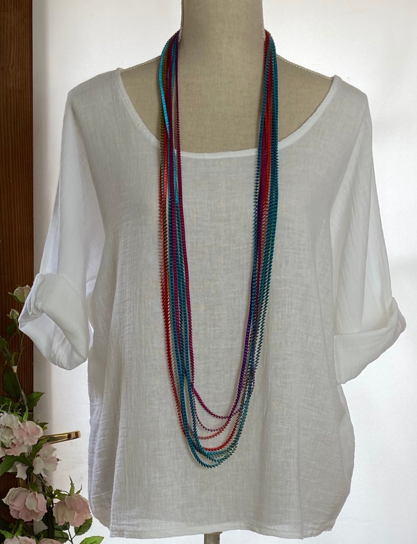 Multicolour Fabric Strand Necklace | Contemporary Designer Jewellery