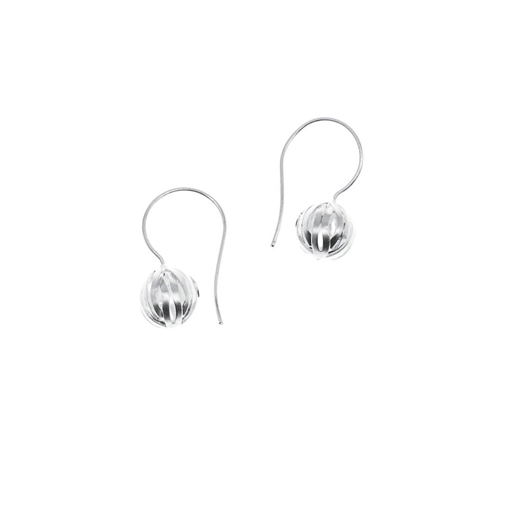 Silver Ball Drop Earrings | Contemporary Designer Jewellery