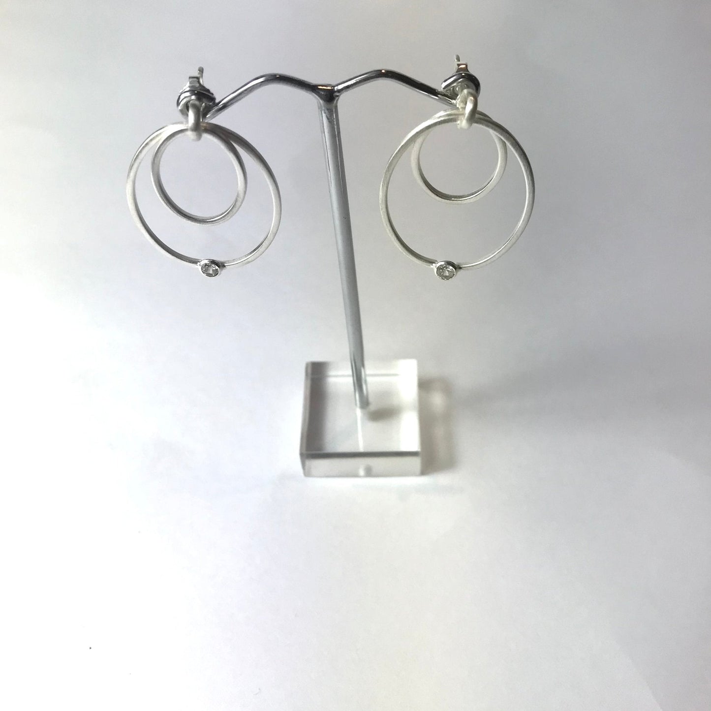 Silver CZ Earrings | Contemporary Designer Jewellery