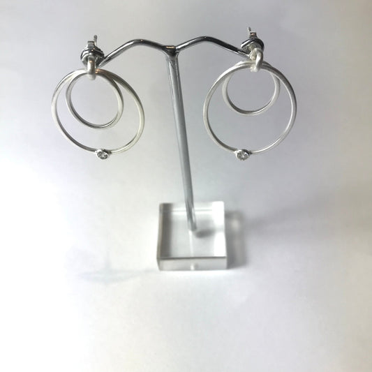 Silver CZ Earrings | Contemporary Designer Jewellery