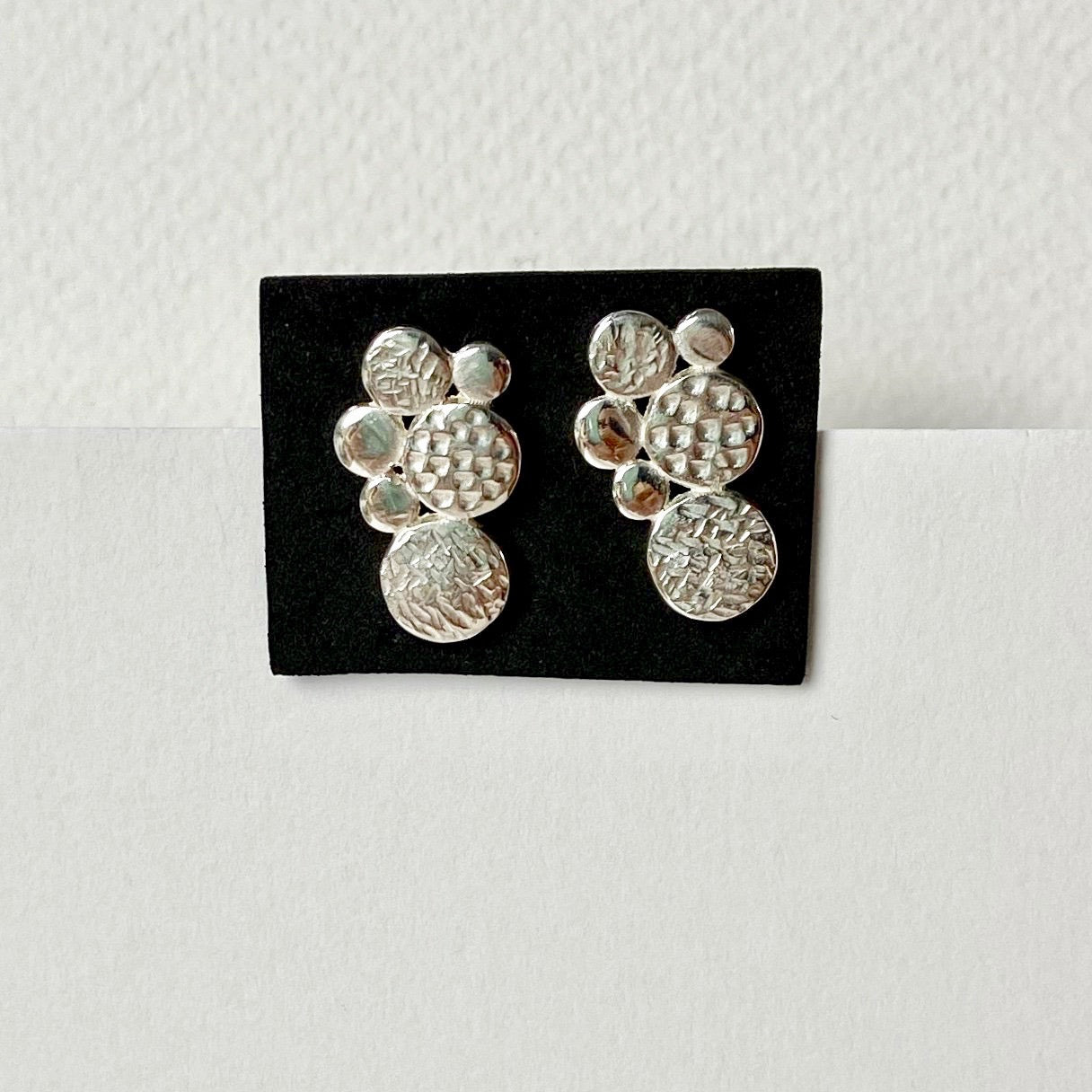 Silver Dot Double Earrings | Contemporary Designer Jewellery