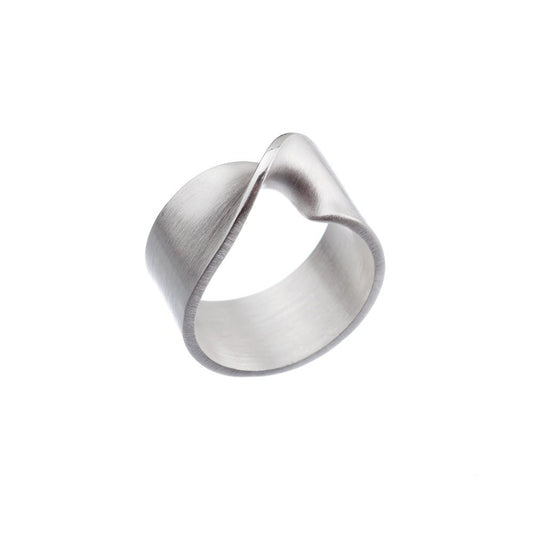 Silver Notched Ring | Contemporary Designer Jewellery